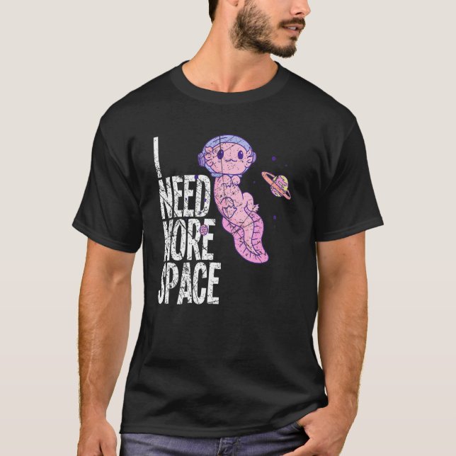 Camiseta Space Galaxy Flying Axolotl Spacesuit Salamander S (Frente)