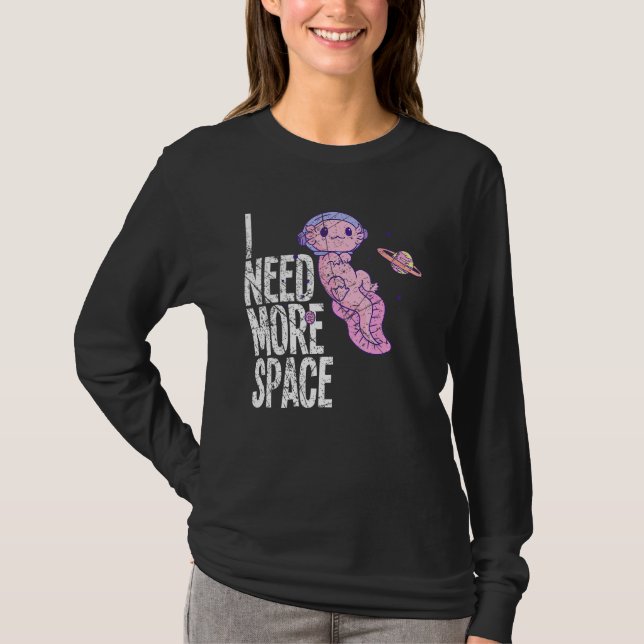 Camiseta Space Galaxy Flying Axolotl Spacesuit Salamander S (Frente)