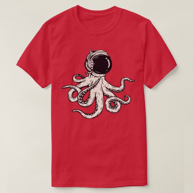 Camiseta Space Kraken Funny Scientist Gift Octopus (Frente do Design)