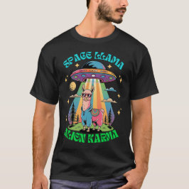 Camiseta Space Llama Alienígena Karma, Funny Llama OFO Retr