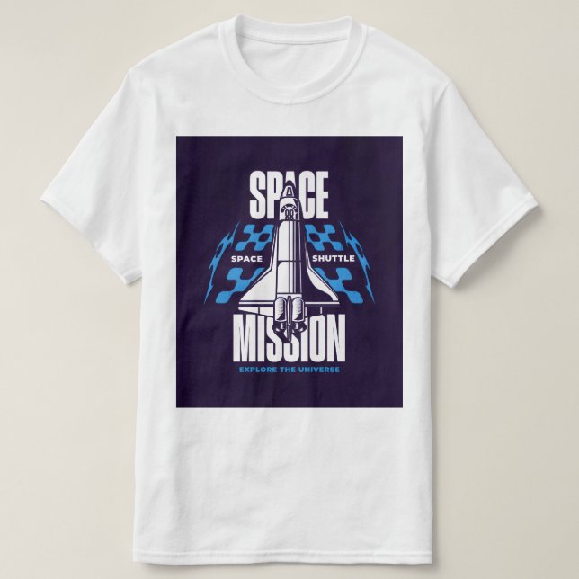 Camiseta Space Mission – Explore the Universe (Frente do Design)