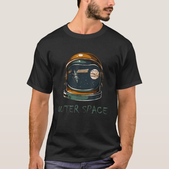Camiseta Space Motif Children Planet Satellite (Frente)
