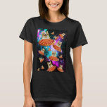 Camiseta Space Pizza Astronauta Kitten Sarcasm Comida Gala<br><div class="desc">Galáxia de Comidas de Gato de Pizza Espacial Kitten Sarcasm.</div>