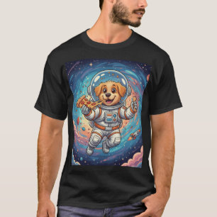 Camiseta Space Pizza Pawty T-Shirt para homens e mulheres