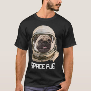 Camiseta Space Pug, cara de cachorro, amantes de cachorros,