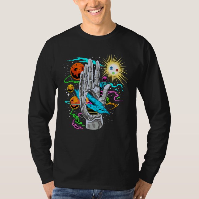Camiseta Space Push Through   Galaxy In Solar System (Frente)