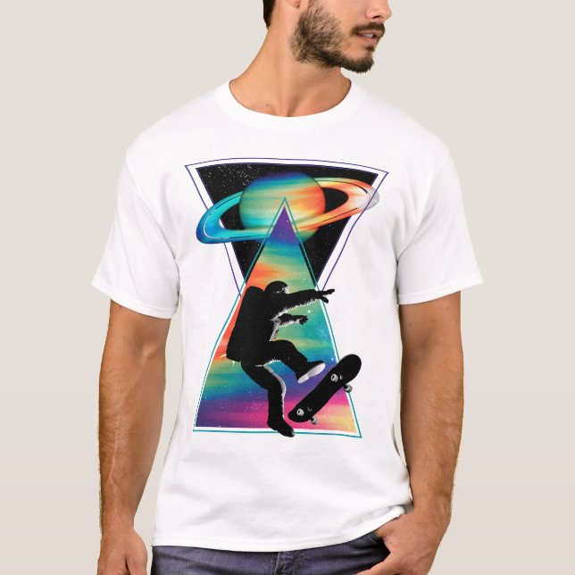 Camiseta Space skateboarding (Frente)