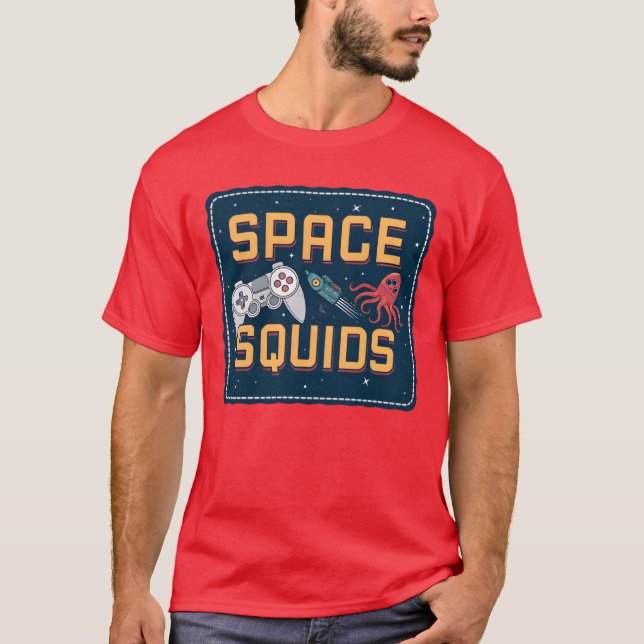 Camiseta Space Squids Retro Video Game friends (Frente)