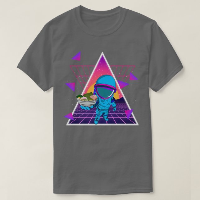 Camiseta Space Synthwave Vaporwave Ramen Noodles 90s Art As (Frente do Design)