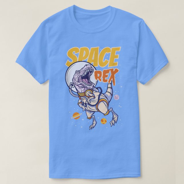 Camiseta Space T-Rex Astronaut T-Rex Dinosaur Space Kids Bo (Frente do Design)