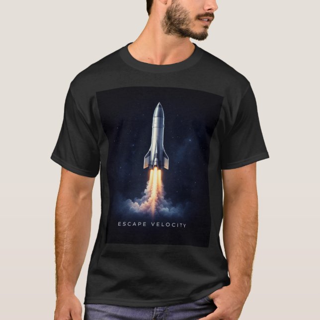 Camiseta Space T-Shirt with Inspirational Quote (Frente)