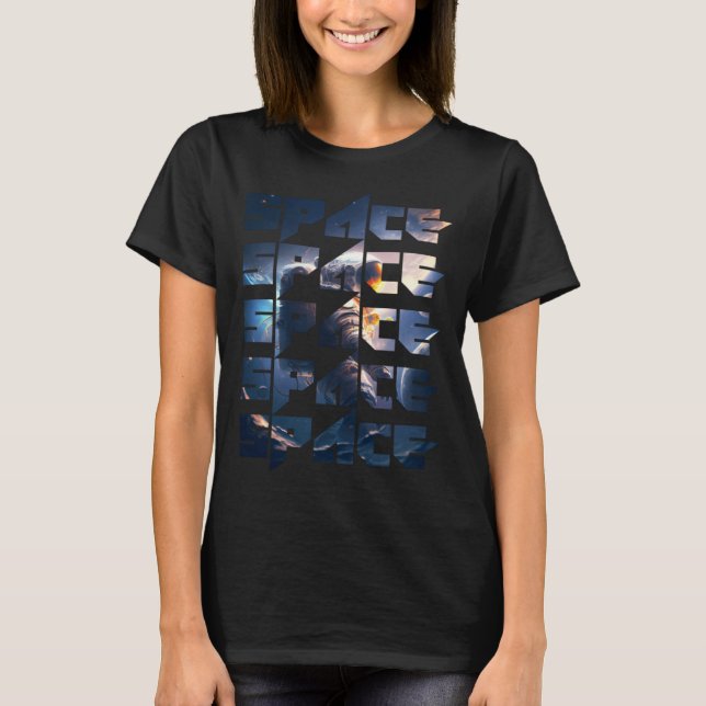 Camiseta Space Text Solar System Galactic Astro Space Enthu (Frente)