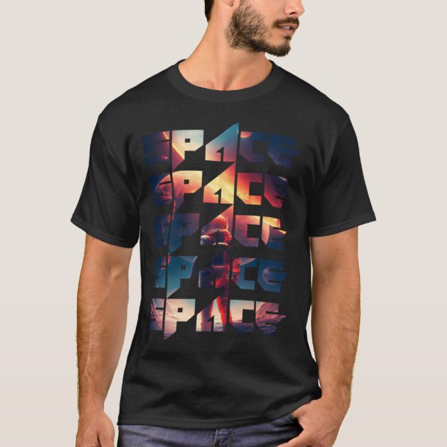 Camiseta Space Text Solar System Galactic Astro Space Enthu (Frente)