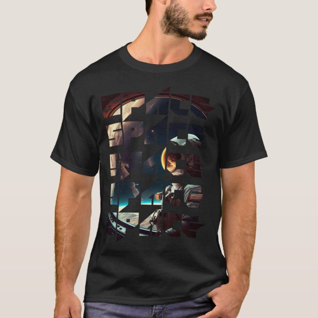 Camiseta Space Text Solar System Galactic Astro Space Enthu (Frente)