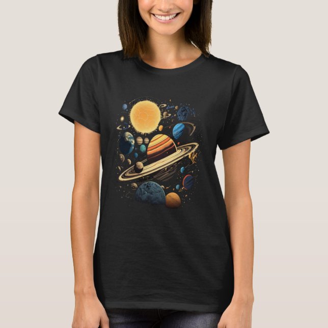 Camiseta Space UFO Alien Spaceship Astronomy Extraterrestri (Frente)