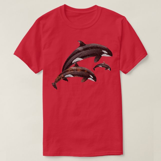 Camiseta Space Whales Design 2 Pod (Frente do Design)