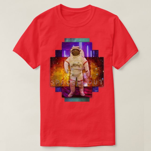 Camiseta Spaced Out Synthwave Astronaut  (Frente do Design)