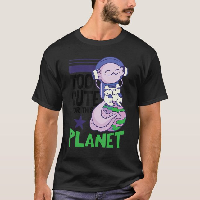 Camiseta   Spaceman Astronaut Space Axolotl (Frente)