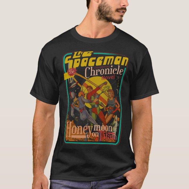 Camiseta Spaceman cronicles vintage sci fi (Frente)