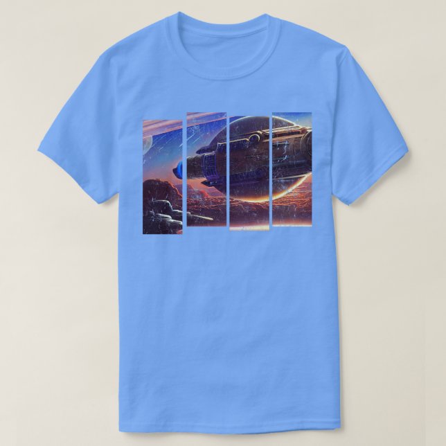 Camiseta Spaceship SciFi (Frente do Design)
