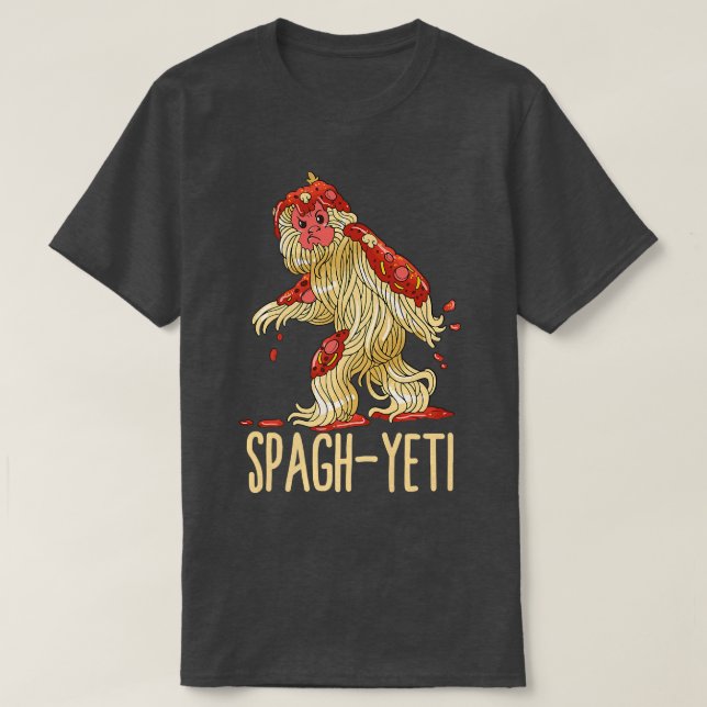 Camiseta Spage-Yeti Spaghetti Spagyeti Funny Ramen Noodle P (Frente do Design)