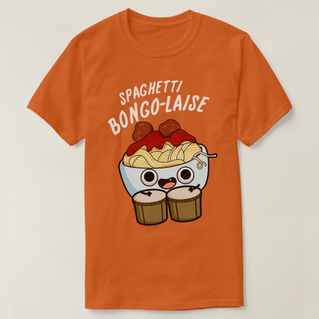 Camiseta Spagetti Bongolaise Engraçado Comida (Frente do Design)