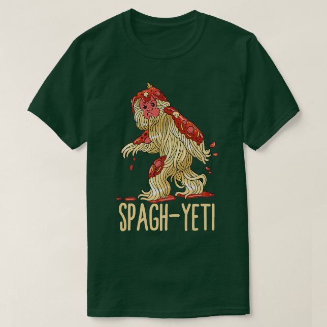 Camiseta SpageYeti Spaghetti Spagyeti Funny Ramen Noodle Pa (Frente do Design)