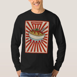 Camiseta Spaghetti Itália Itália Comida Noodles Cuisine Vac