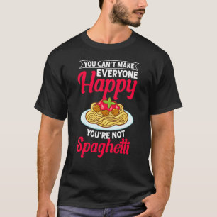 Camiseta Spaghetti Pasta Noodles Molho Recebe Carne Italian
