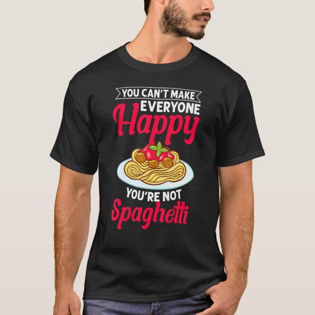 Camiseta Spaghetti Pasta Noodles Molho Recebe Carne Italian (Frente)