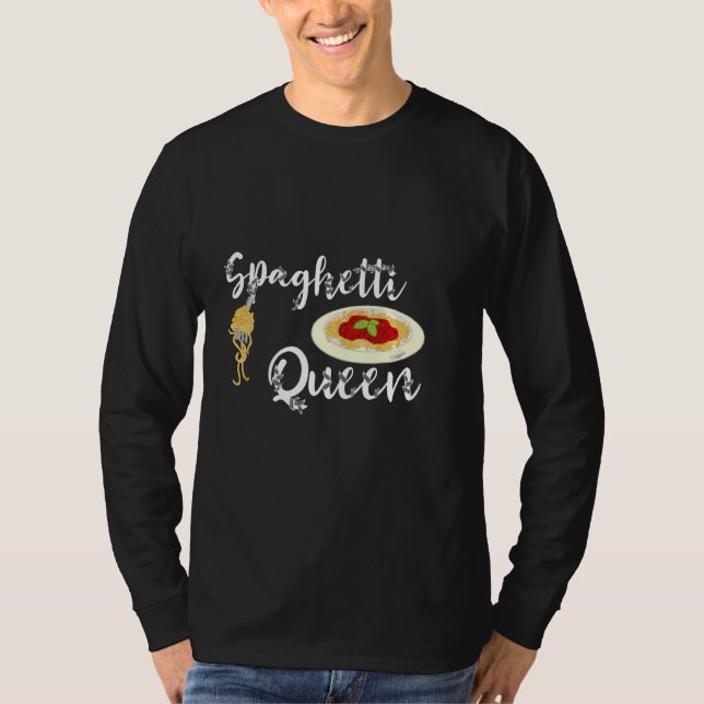 Camiseta Spaghetti Queen Italiana Pasta Carbonara Bolognese (Frente)