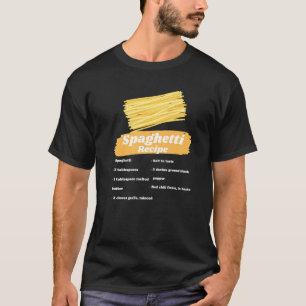Camiseta Spaghetti Recebe Figurino de Cozinhar de Comida It