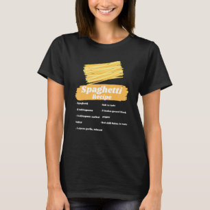 Camiseta Spaghetti Recebe Figurino de Cozinhar de Comida It