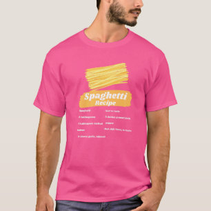 Camiseta Spaghetti Recebe Figurino de Cozinhar de Comida It