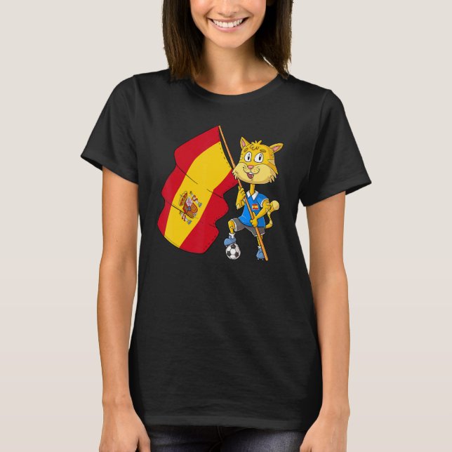 Camiseta Spain Fan Cat (Frente)