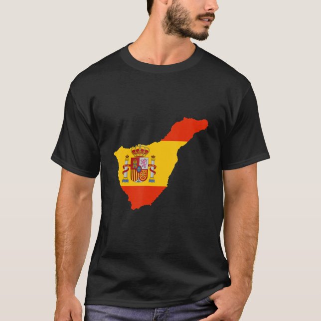 Camiseta Spain flag in Tenerife outline  Tenerife (Frente)