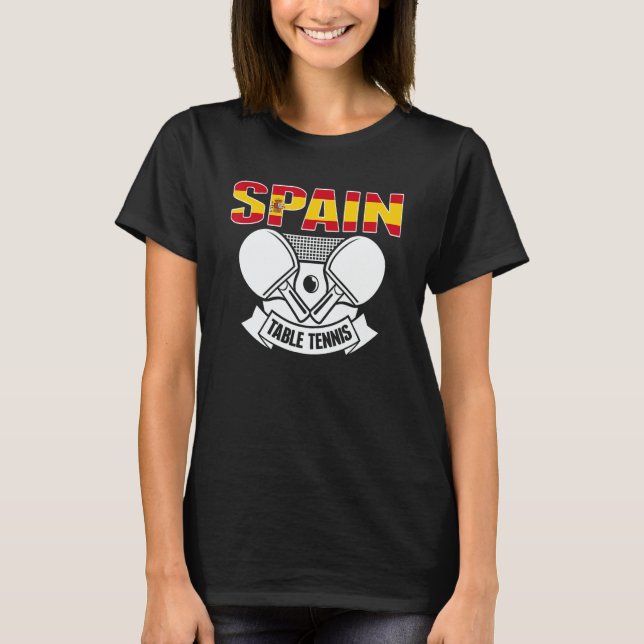 Camiseta Spain Ping Pong   Spanish Table Tennis Team Suppor (Frente)