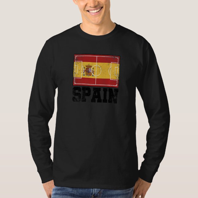 Camiseta Spain Soccer Field Country Flag Espana Spanish Pri (Frente)