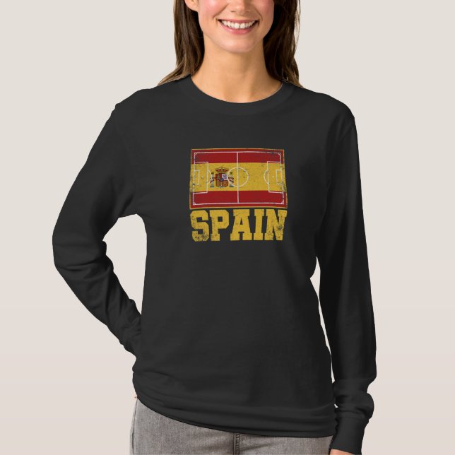 Camiseta Spain Soccer Field Country Flag Espana Spanish Pri (Frente)