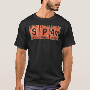 Camiseta Spam Mesa periódica de elementos enlatados Pork co