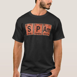 Camiseta Spam Mesa periódica de elementos enlatados Pork co
