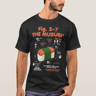 Camiseta Spam Musubi Food Instruction Diagram Japanese Hawa
