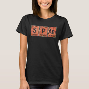 Camiseta Spam Tabela Periódica de Elementos Porco Cozido En