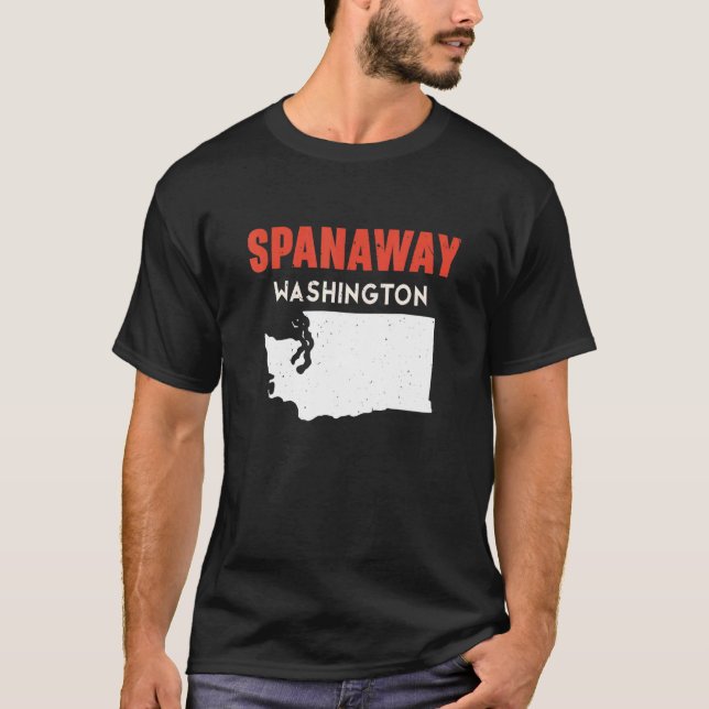 Camiseta Spanaway Washington EUA State America Viagem Washi (Frente)