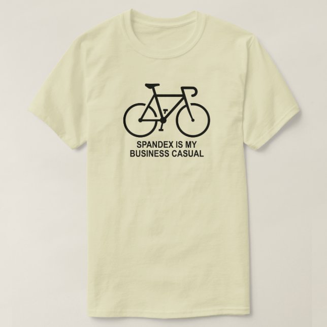 Camiseta Spandex Is My Business Casual Cycling (Frente do Design)