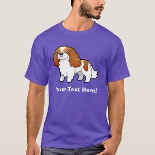Camiseta Spaniel de rei descuidado Charles dos desenhos