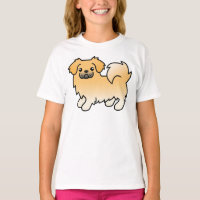 Spaniel Tibetano Bege Desenho Animado Fofo Cachorr