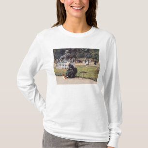 Camiseta Spaniel Tibetano no Parque
