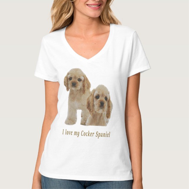 Camiseta spaniels de cocker (Frente)