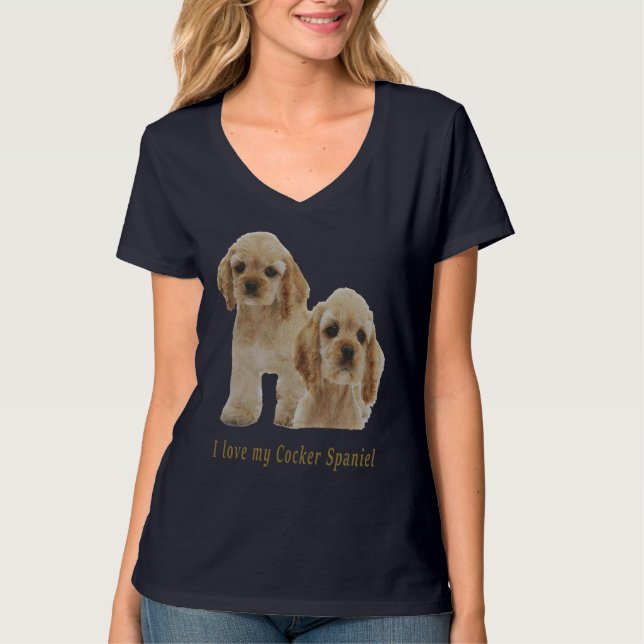 Camiseta spaniels de cocker (Frente)